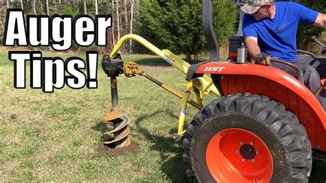 how to use a post hole digger compact tractor|tractor mounted post hole auger.